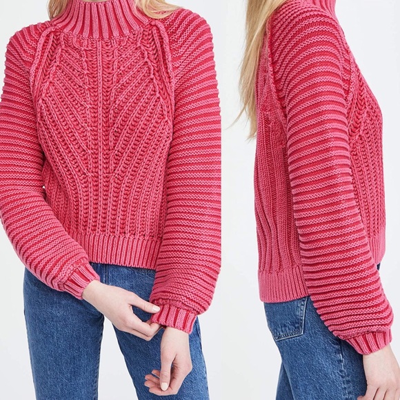 NEW Free People Sweetheart Sweater Candy Blossom - Picture 7 of 7